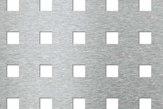 Aluminium-Lochblech, Quadratlochung 15x15mm, Qg 15-40