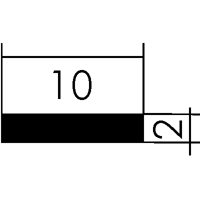 Aluminium-Flachprofil 10x2 mm, Fixlänge