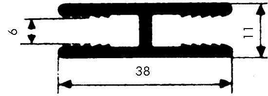 Aluminium H-Profil für 6mm Dibondplatten in Fixlängen