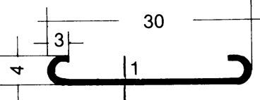 Aluminium-Preisschiene 30mm