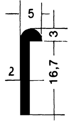 Aluminium Kantenschiene 16,7mm