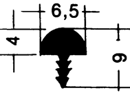 Aluminium-Schwalbenschwanzschiene Breite 6,5mm