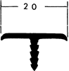 Aluminium-Schwalbenschwanzschiene Breite 20mm