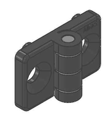 Scharnier 5 PA, für Konstruktionsprofil 20x20mm