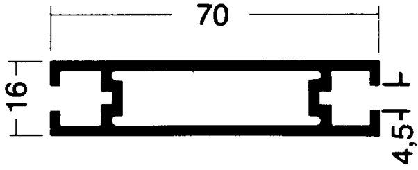 I-System Zarge 70x16 mm