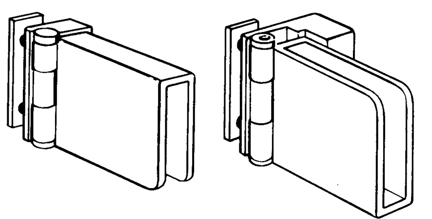 I-System Scharnier für 6mm-Glas