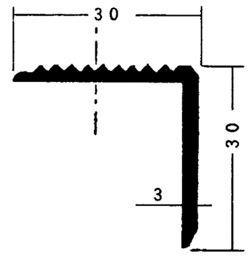 Messing-Treppenkantenprofil 30x30mm