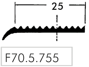 Messing-Treppenkantenprofil 25 mm