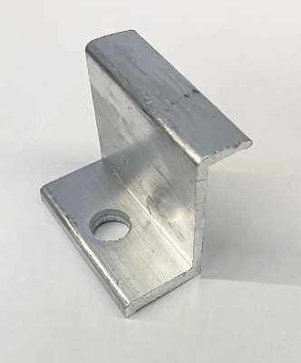 Seitenklemme Aluminium blank MH 35 mm, 9 mm Bohrung
