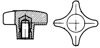 Kreuzgriff / Griffmutter DIN6335 M8 (D=40mm)