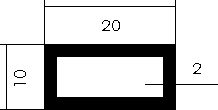 Aluminium Rechteckrohr 20x10x2mm