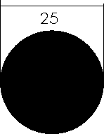 Aluminium-Rundprofil D=25 mm dur, gezogen