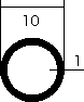 Aluminium-Rundrohr D=10x1 mm, Fixlängen