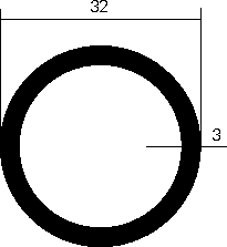 Messing-Rundrohr D=32x3 mm Ms58 CuZn39Pb3