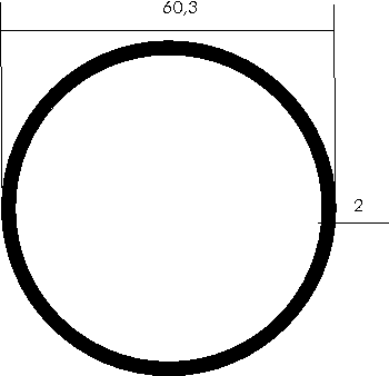 V2A-Edelstahl Rundrohr D=60,3x2mm (2) geschweißt