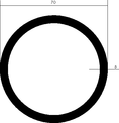 Messing-Rundrohr D=70x5 mm Ms58 CuZn39Pb3