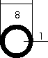 Aluminium-Rundrohr D=8x1 mm