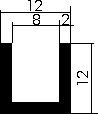 Aluminium U-Profil 12x12x12x2 mm