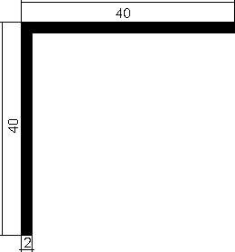 Aluminium-Winkel 40x40x2mm, AlMgSi0,5 F22 hh