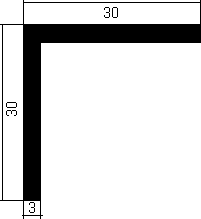 Aluminium-Winkel 30x30x3 mm