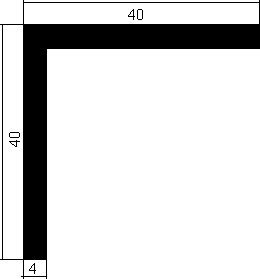 V2A-Edelstahl Winkelprofil 40x40x4 mm